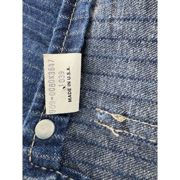 Vtg 90’s Oshkosh Overall Dress Girls Sz 3T Bib Denim Striped NEW - Picture 3 of 11